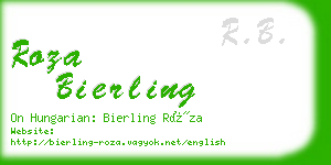 roza bierling business card